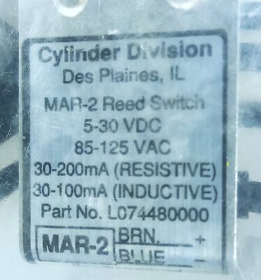 Parker L074480000 MAR-2 5-30 V DC/85-125 V AC Magnetic Reed Switch