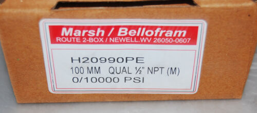 Marsh Bellofram H20990PE Hydraulic Gauge
