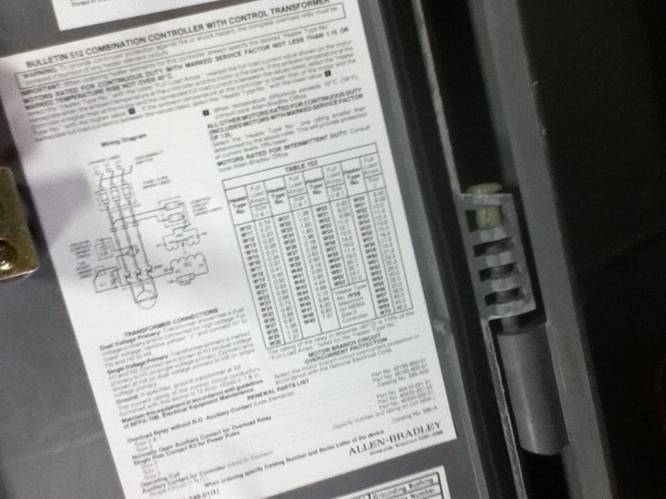 Allen-Bradley 512-BSB-4G-6P-24R STARTER