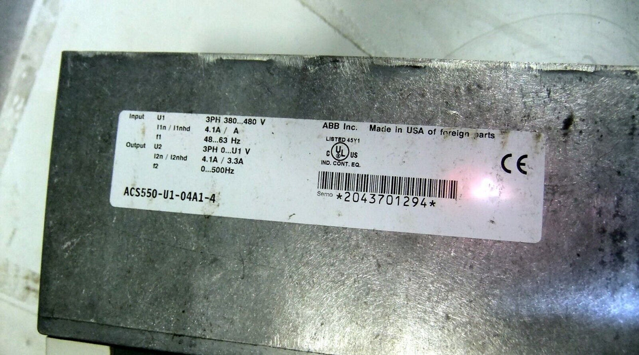 ABB 2HP AC Drive ACS550-U1-04A1-4