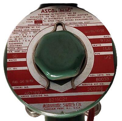 ASCO 8215C21 110/120 V AC 11.5 W 50 psi Solenoid Valve