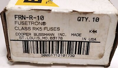 Bussmann FRN-R-10 250 V AC 10 A Current-Limiting Time-Delay Fuses