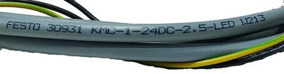 Festo KMC-1-24DC-2.5-LED 24 V DC 2.5 m Cable w/ Form A Socket for Solenoid Valve