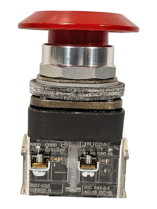 Allen-Bradley 800T-FXJ6D2 Series T 600 V AC/DC 10 A Jumbo Red Push/Pull Button
