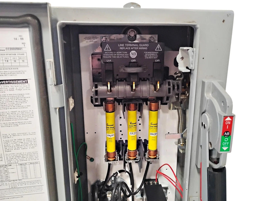 Allen-Bradley 512-BJB-6P-25R 480 V 10 HP NEMA Size 1 3R/4/12 Combination Starter