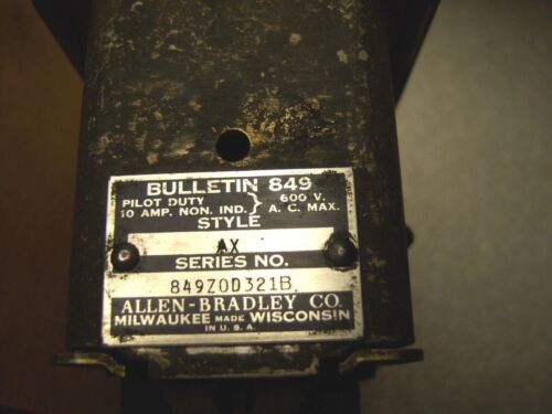 Allen-Bradley Pneumatic Timing Relay 849-ZOD321B