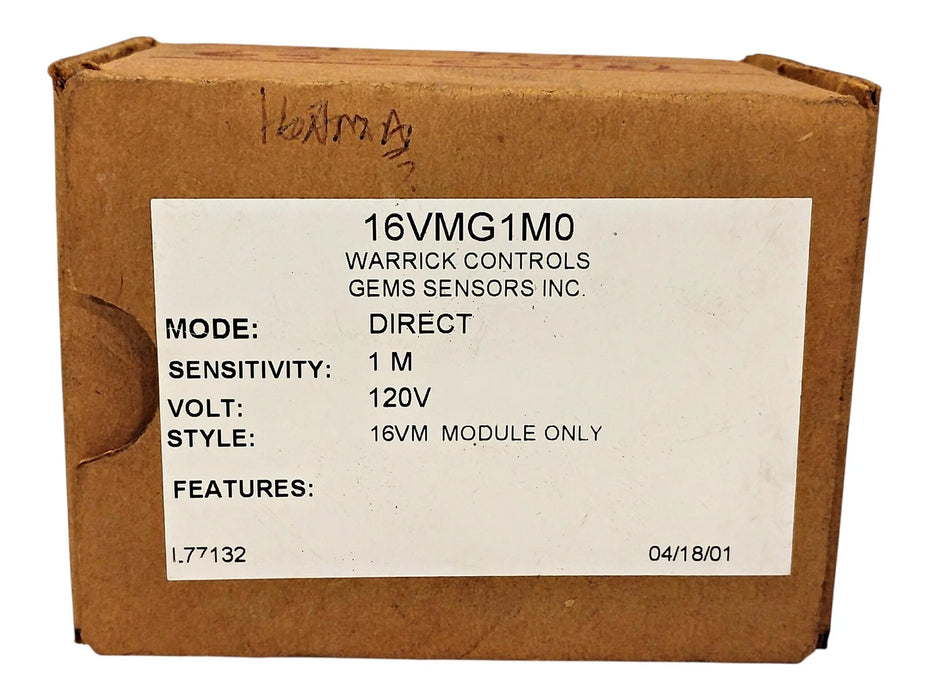 Warrick Controls 16VMG1M0 120 V 0-1M Ohm Adjustable Liquid Level Controller