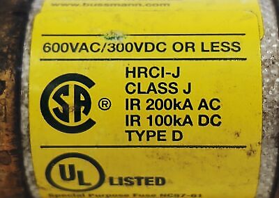 Bussmann LPJ-45SPI 600VAC/300VDC 45A Class J Time-Delay Current-Limiting Fuse