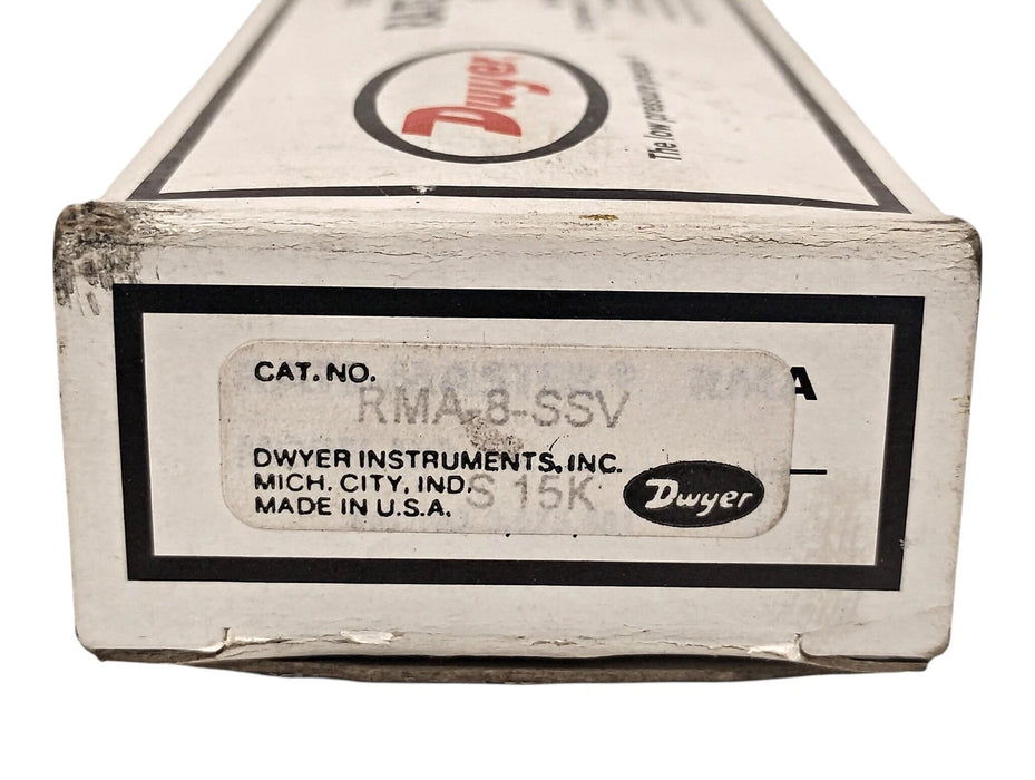 Dwyer RMA-8-SSV RATE-MASTER 10‚Äì100 SCFH Air Flowmeter w/ 1/8 in NPT SS Valve
