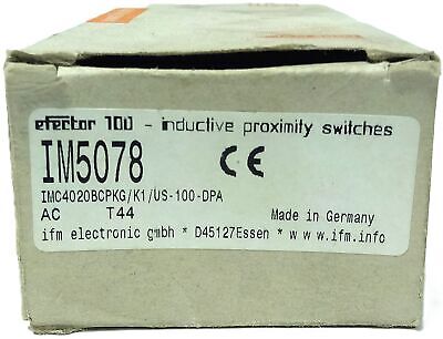 Efector IMC4020BCPKG/K1/US-100-DPA IM5078 10-36 V DC Inductive Proximity Sensor