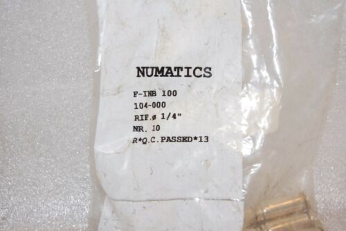Numatics F-INB 100 104-000 Straight Tube Union Lot of 10