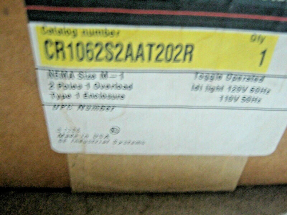 1 GE CR1062S2AAT202R MAN MOTOR STARTER