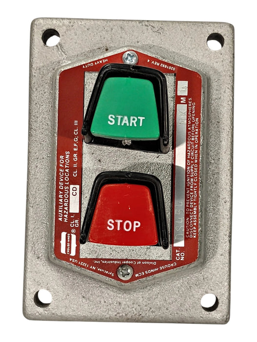 Crouse-Hinds DS454 NX M4 START/STOP Pushbutton Station for Hazardous Locations