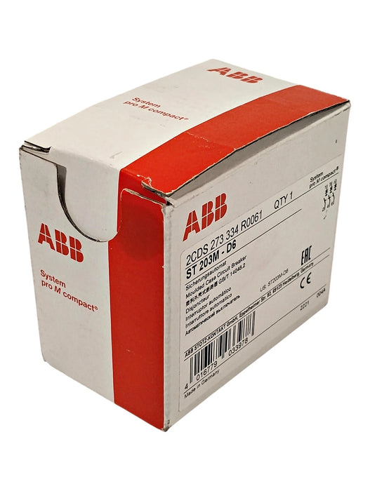 ABB ST203M-D6 400 V AC 6 A 3 Pole Supplementary Circuit Breaker