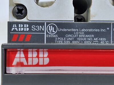 ABB S3N040TW SACE S3 600 VAC 3-Pole 40 A Molded Case Circuit Breaker