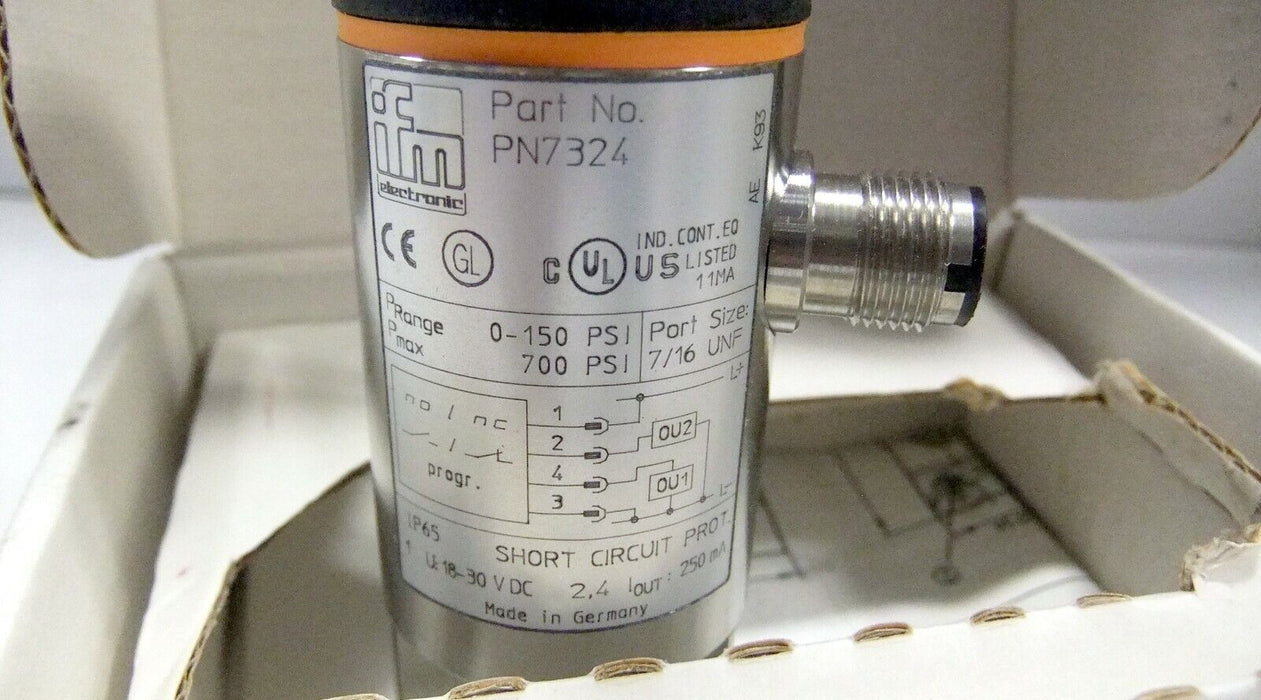 IFM Efector Pressure Sensor PN-015PRBU76-QFPKG/US//V