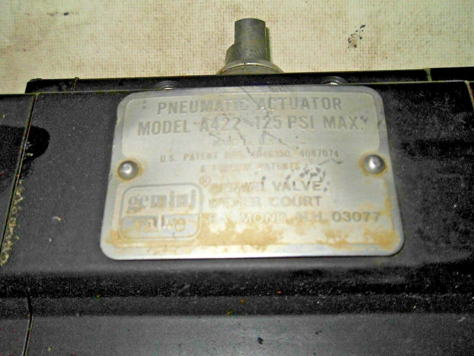 Gemini Valve A422 Pneumatic Actuator 125 PSI