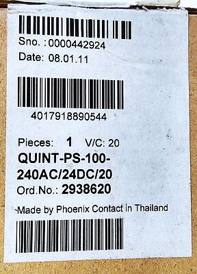 Phoenix Contact QUINT-PS-100-240AC/24DC/20 Power Supply