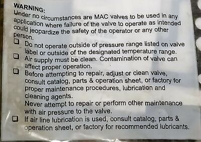 MAC Valves K-03005 Valve Repair Kit