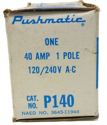 ITE P140 Pushmatic 120/240 V AC 40 A 1-Pole Circuit Breaker