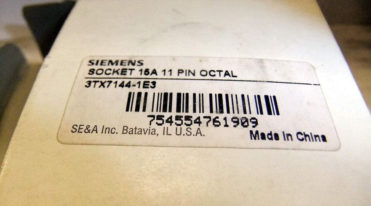 Siemens 3TX7144-1E3 Relay Socket 11 Pin