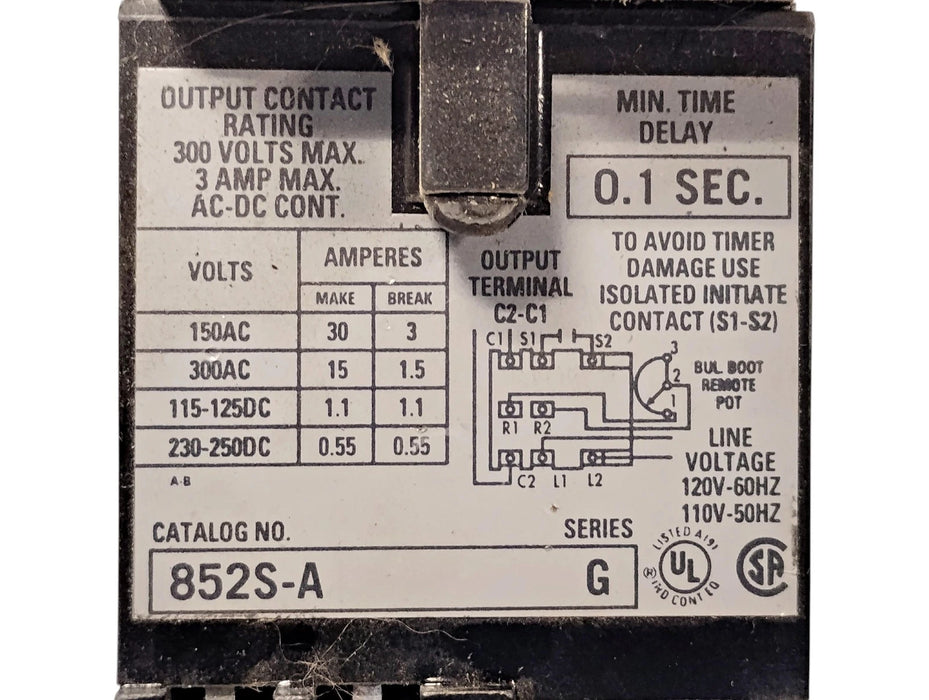 Allen-Bradley 852S-A Series G 300 V AC/DC 3 A Solid State Time Delay Relay