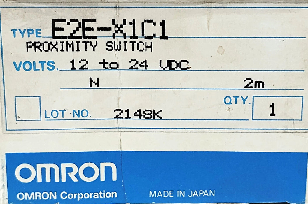 Omron E2E-X1C1 12-24 V DC Shielded Inductive Proximity Switch