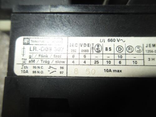 1 TELEMECANIQUE LC1 D12 10 CONTACTOR W/ LR-D09-307