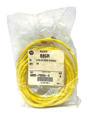 Allen-Bradley 889R-F3AEA-5 3-Pin AC Micro Straight Cable for Photoswitch