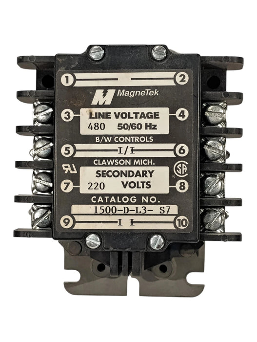 BW Controls 1500-D-L3-S7 480 VAC Primary 220 VAC Secondary Liquid Level Control