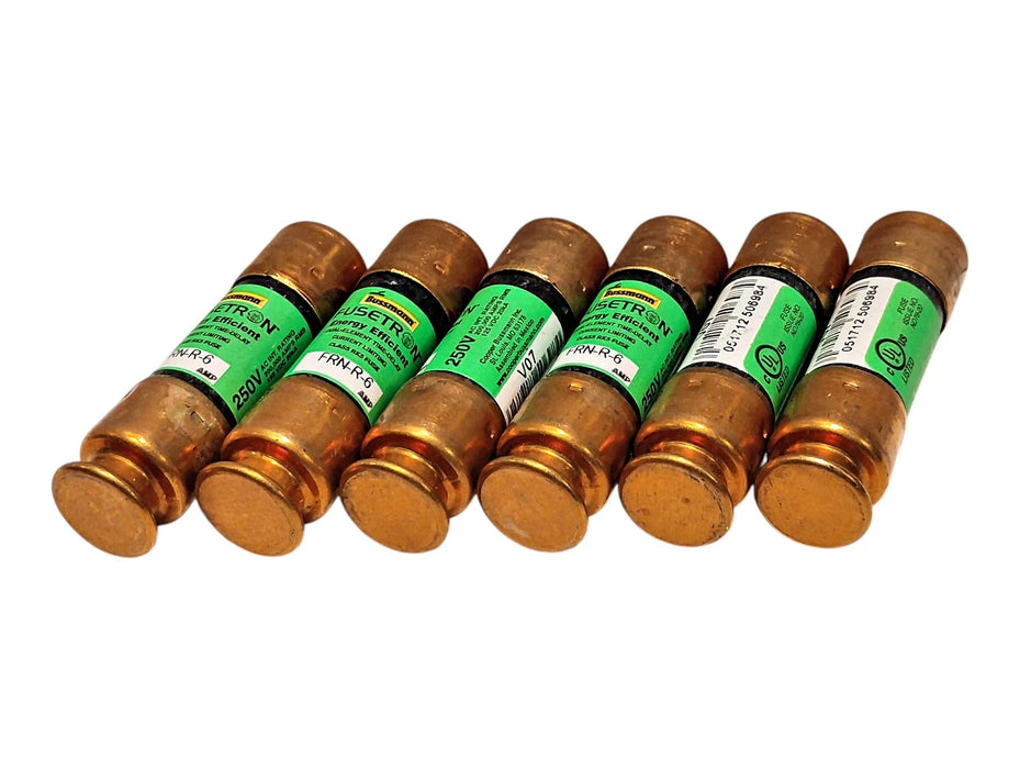 Bussmann FRN-R-6 250VAC/125VDC 6 A Current-Limiting Time-Delay Fuses