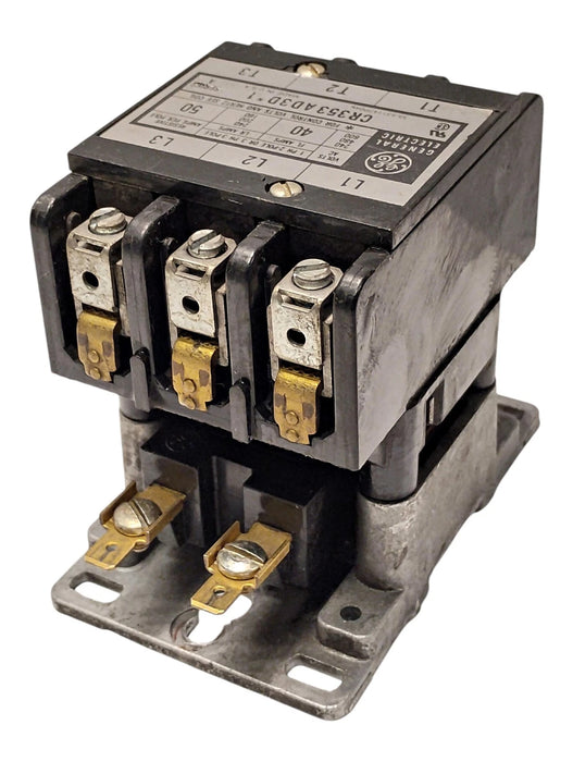 GE CR353-AD3DA1 Ser A 600 V AC 40 A Definite Purpose Contactor w/ 120 V AC Coil