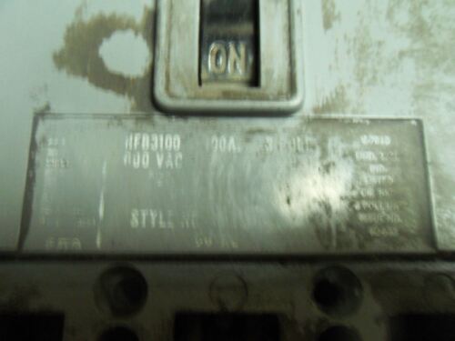 1 WESTINGHOUSE HFB3100 CIRCUIT BREAKER 100A 3P 600VAC