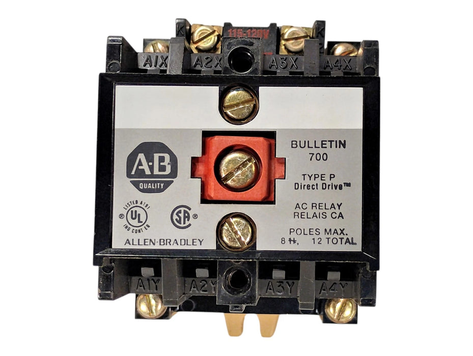 Allen-Bradley 700-P000A1 115 V 10 A NEMA Industrial Control Relay No Contacts