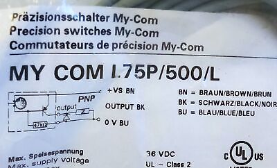 Baumer MY COM L75P/500/L 10228876 24-36VDC Precision Proximity Switch