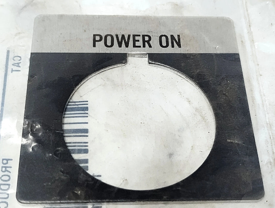 Allen-Bradley 800T-X639 POWER ON Aluminum Legend Plate for 30 mm Switches