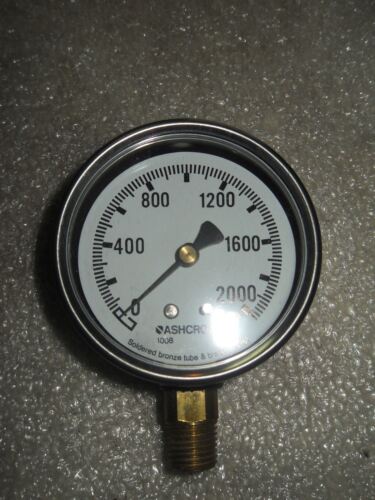 1 ASHCROFT 63 1008 A 02L 2000# PRESSURE GAUGE