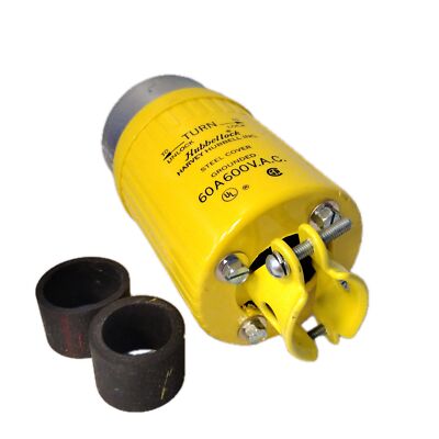 Hubbell HBL26419 600 V 60 A 3 Pole 4 Wire Plug