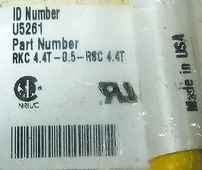 Turck RKC 4.4T-0.5-RSC 4.4T PLC Cable w/ M12 EUROFAST Connectors