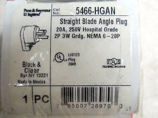 5 PASS & SEYMOUR 5466-HGAN PLUGS