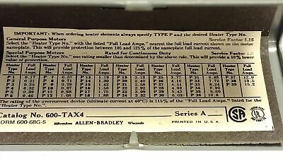 Allen-Bradley 600-TAX4 Toggle Starting Switch