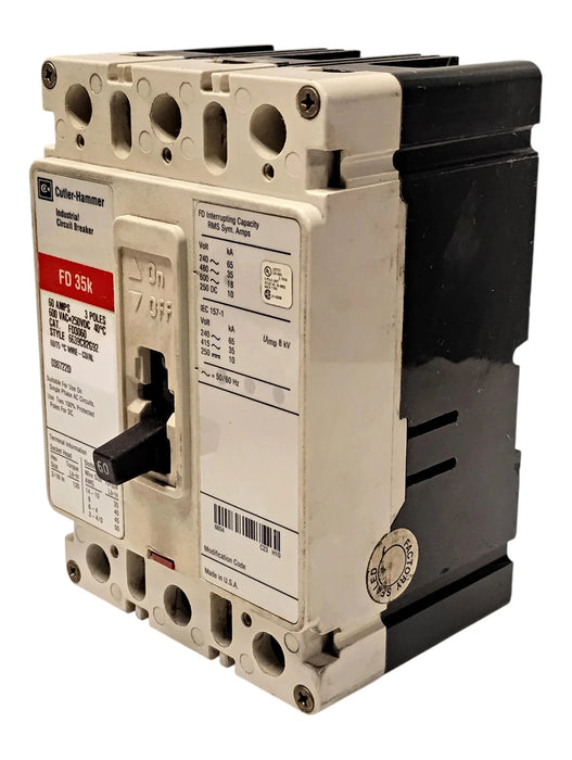 Cutler-Hammer FD3050 600VAC/250VDC 50 A 3-Pole Circuit Breaker