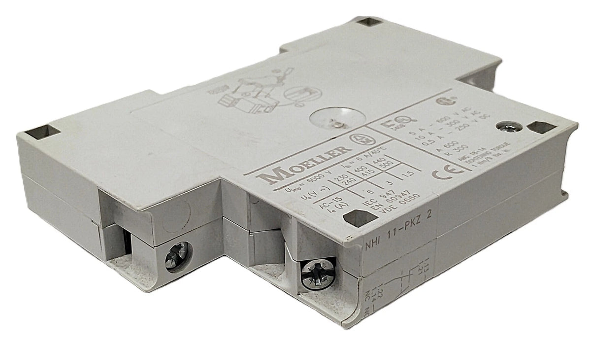 Eaton NHI11-PKZ2 690 V AC 10 A Auxiliary Contact w/ 1 NO and 1 NC Contacts