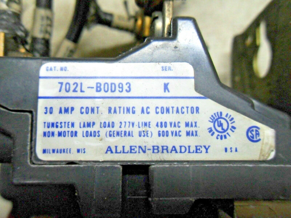 1 Allen-Bradley 702L-BOD93 SER K CONTACTOR