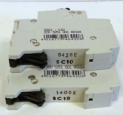 ABB S201-C10 230/400 V AC 10 A 1 Pole Miniature Circuit Breaker