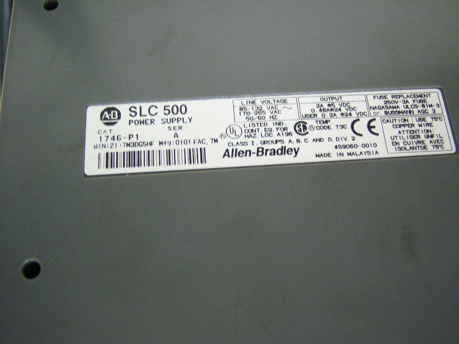 Allen-Bradley 7 Slot Rack 4 INPUTS 1746-BAS 1746-HS