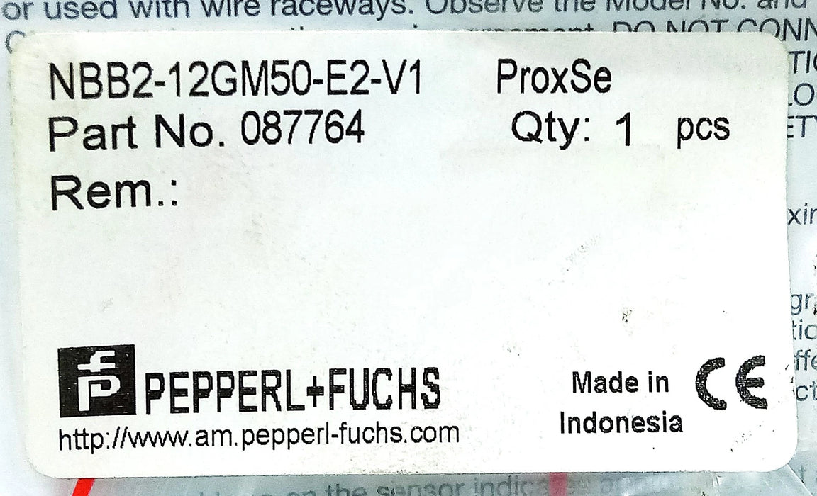 Pepperl Fuchs NBB2-12GM50-E2-V1 10-30 V DC Inductive Proximity Sensor
