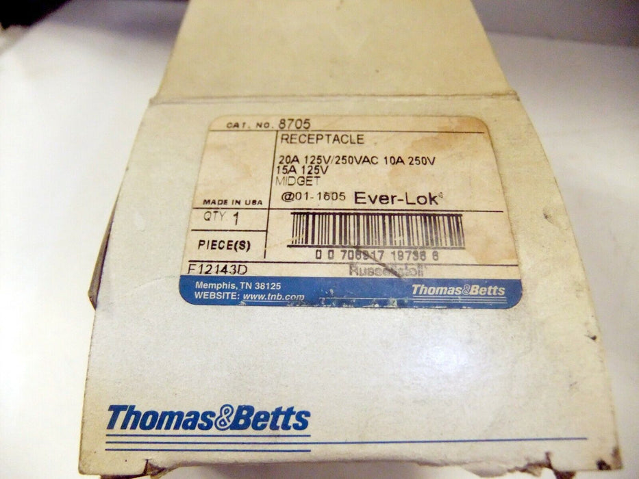 Thomas And Betts Everlok Receptacle 8705