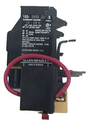Allen-Bradley 193-BSB22 Ser B 1.5-2.3 A Bimetallic Overload Relay