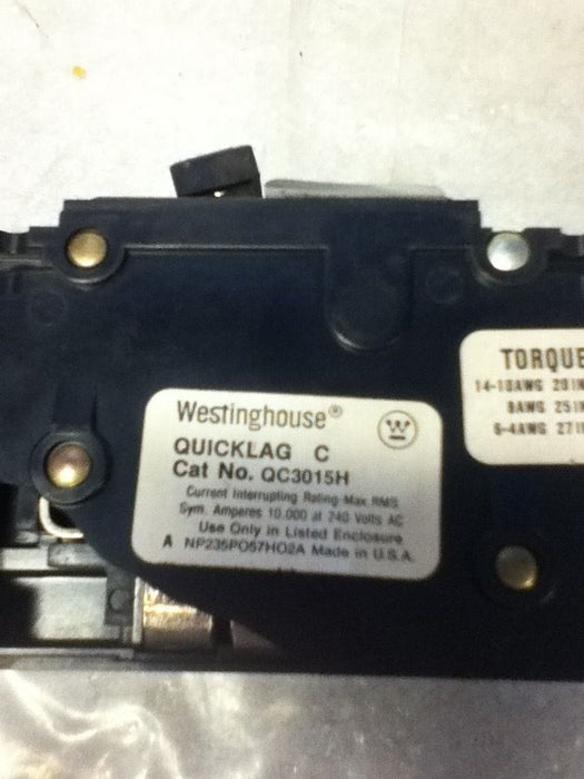 Westinghouse QC3015H Circuit Breaker- No Box